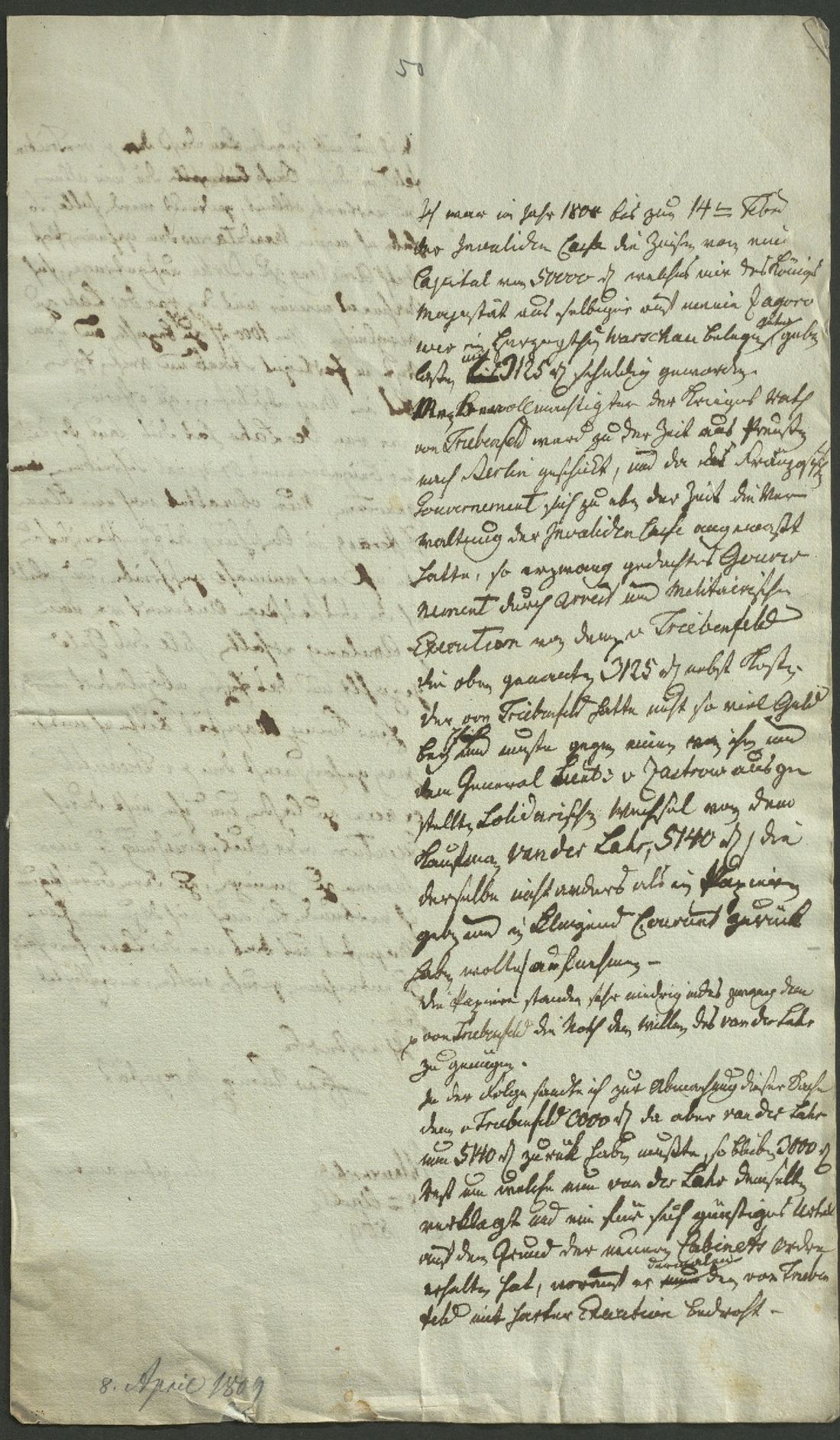 Manuscript page 1 of letter 50