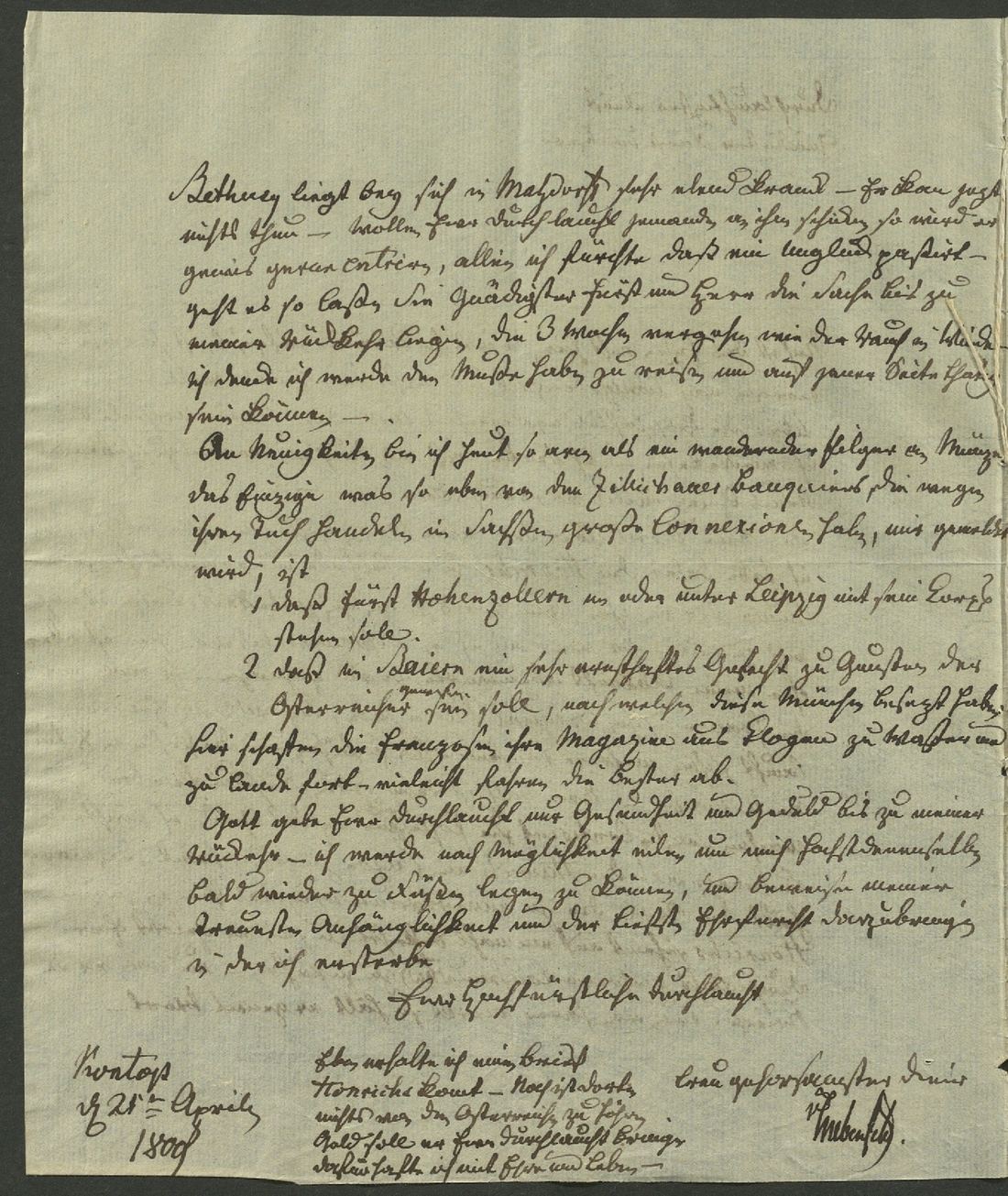 Manuscript page 2 of letter 51