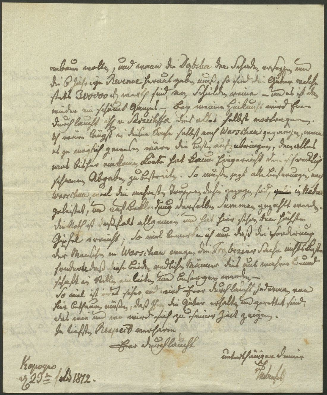 Manuscript page 4 of letter 72a