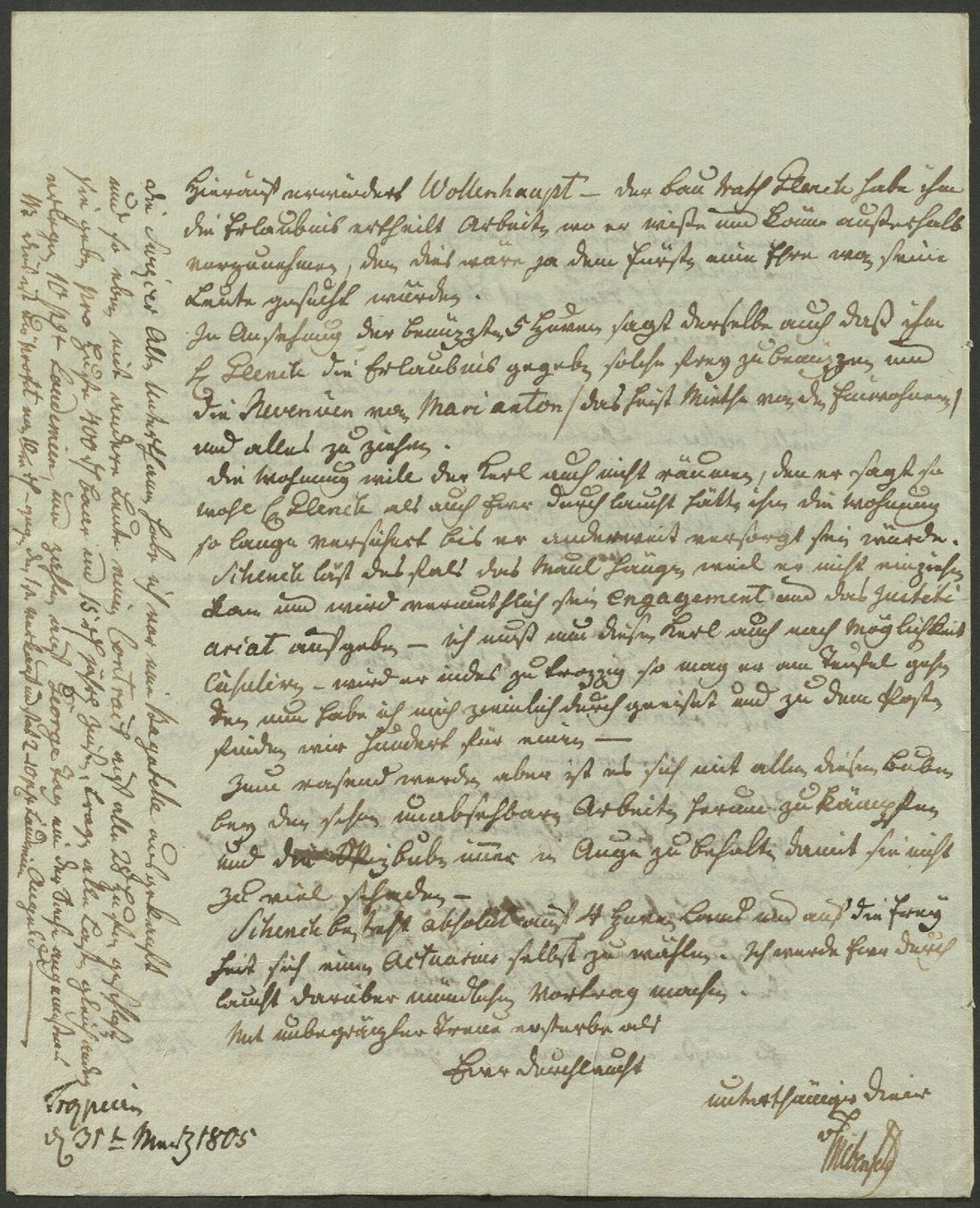 Manuscript page 4 of letter 168
