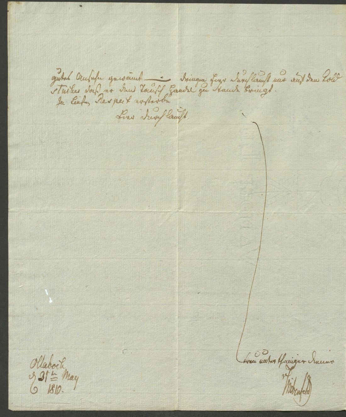 Manuscript page 2 of letter 197