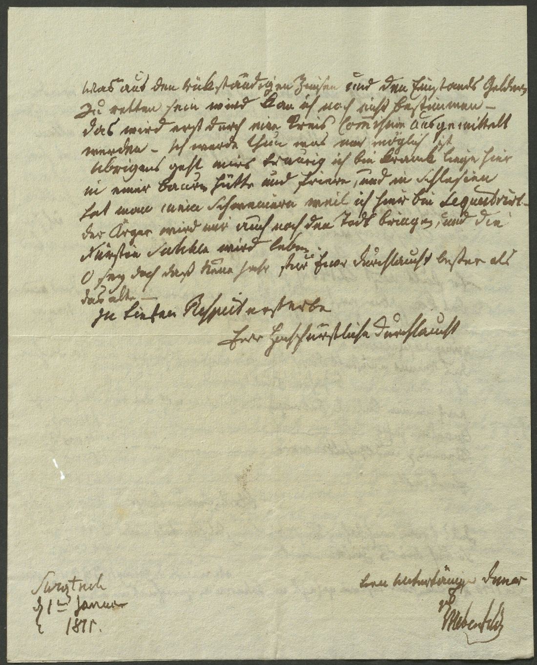 Manuscript page 4 of letter 212