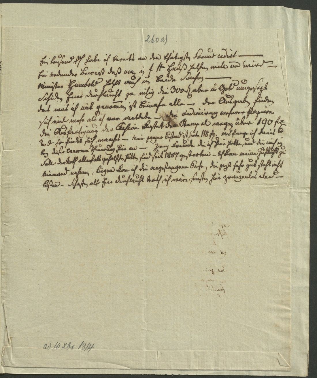 Manuscript page 3 of letter 260