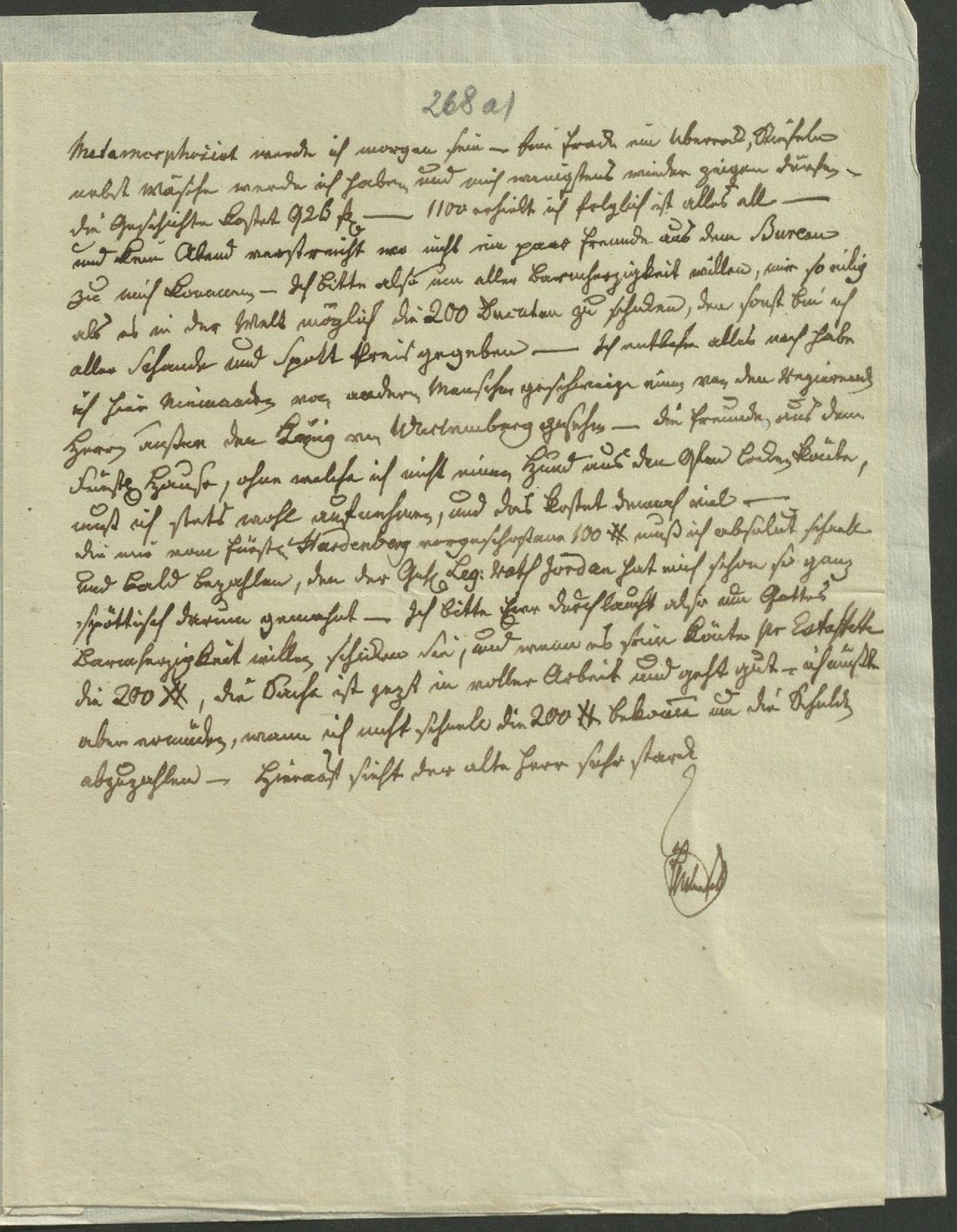 Manuscript page 3 of letter 268