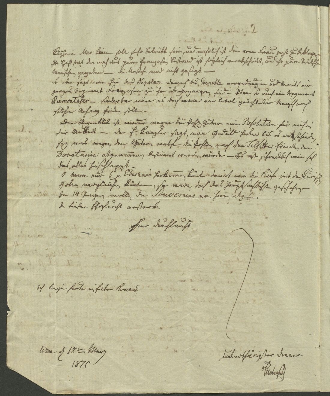 Manuscript page 2 of letter 279