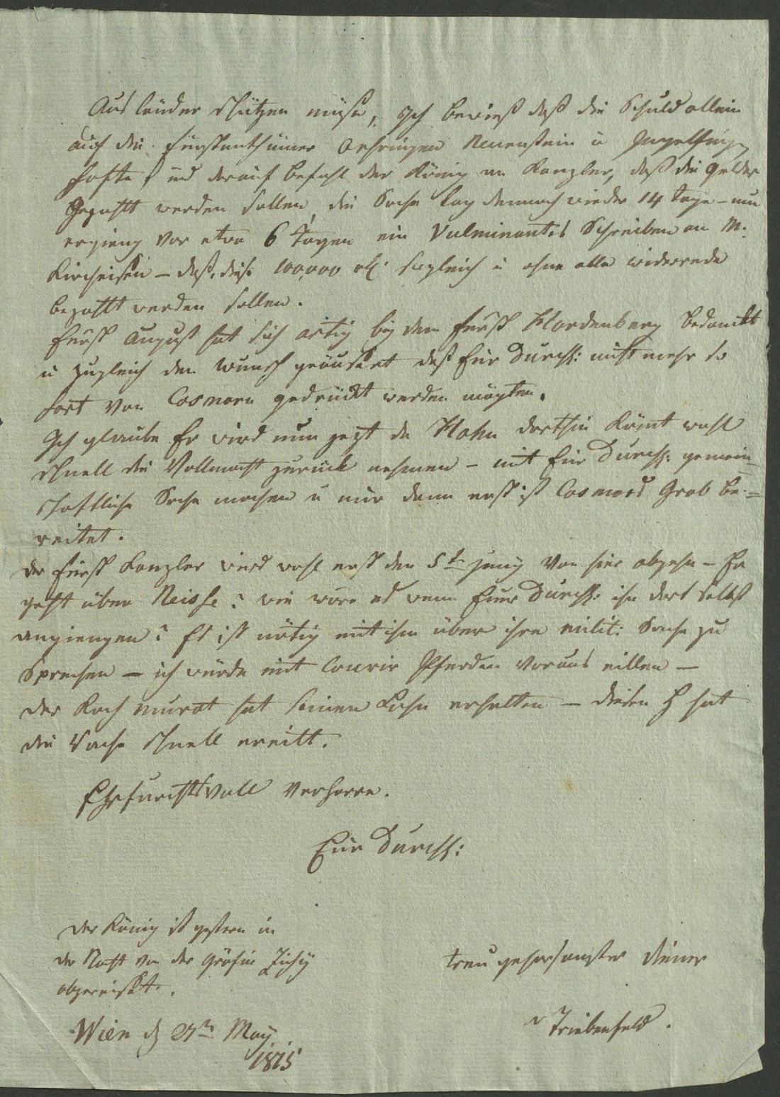 Manuscript page 3 of letter 292