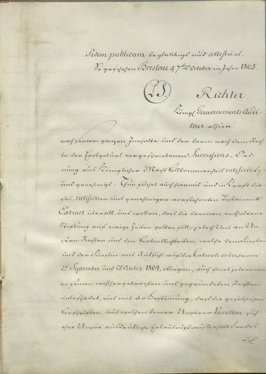 Manuscript page 13 of letter 1